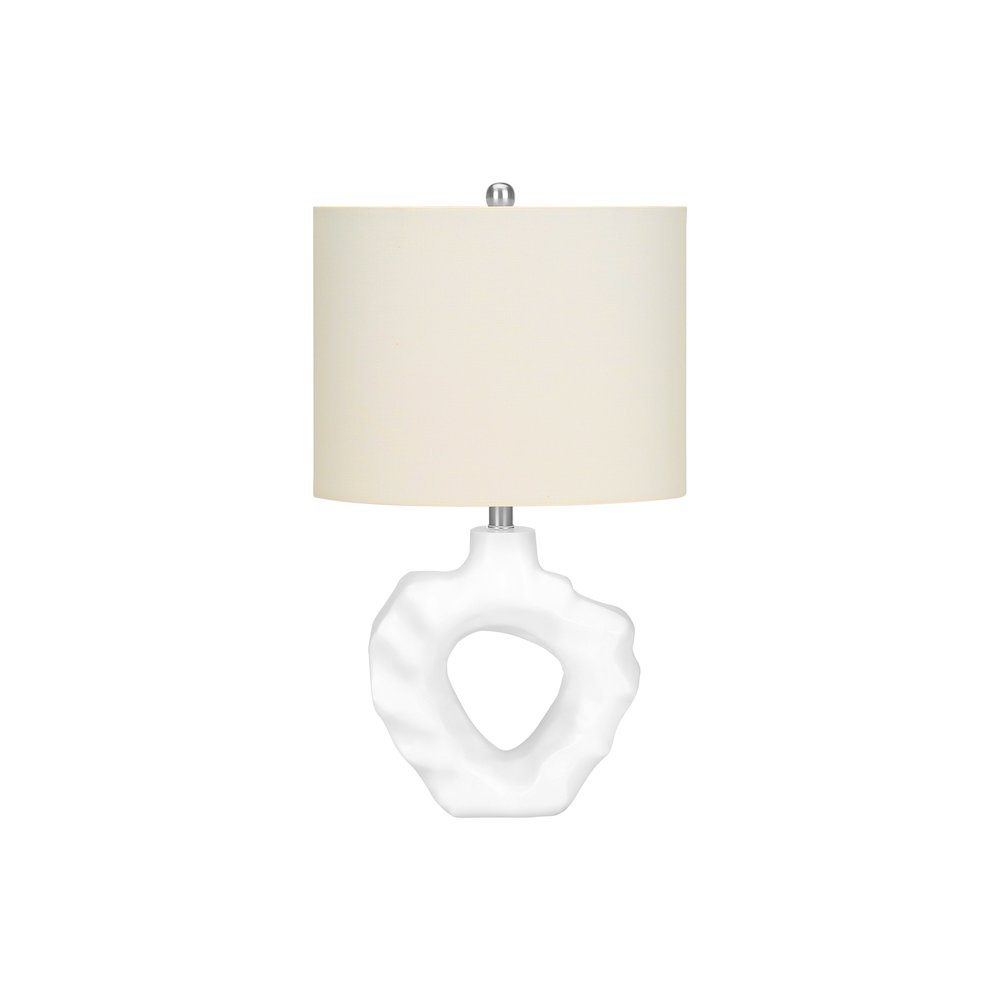 Lighting, 25"H, Table Lamp, Cream Resin, Ivory / Cream Shade, Modern