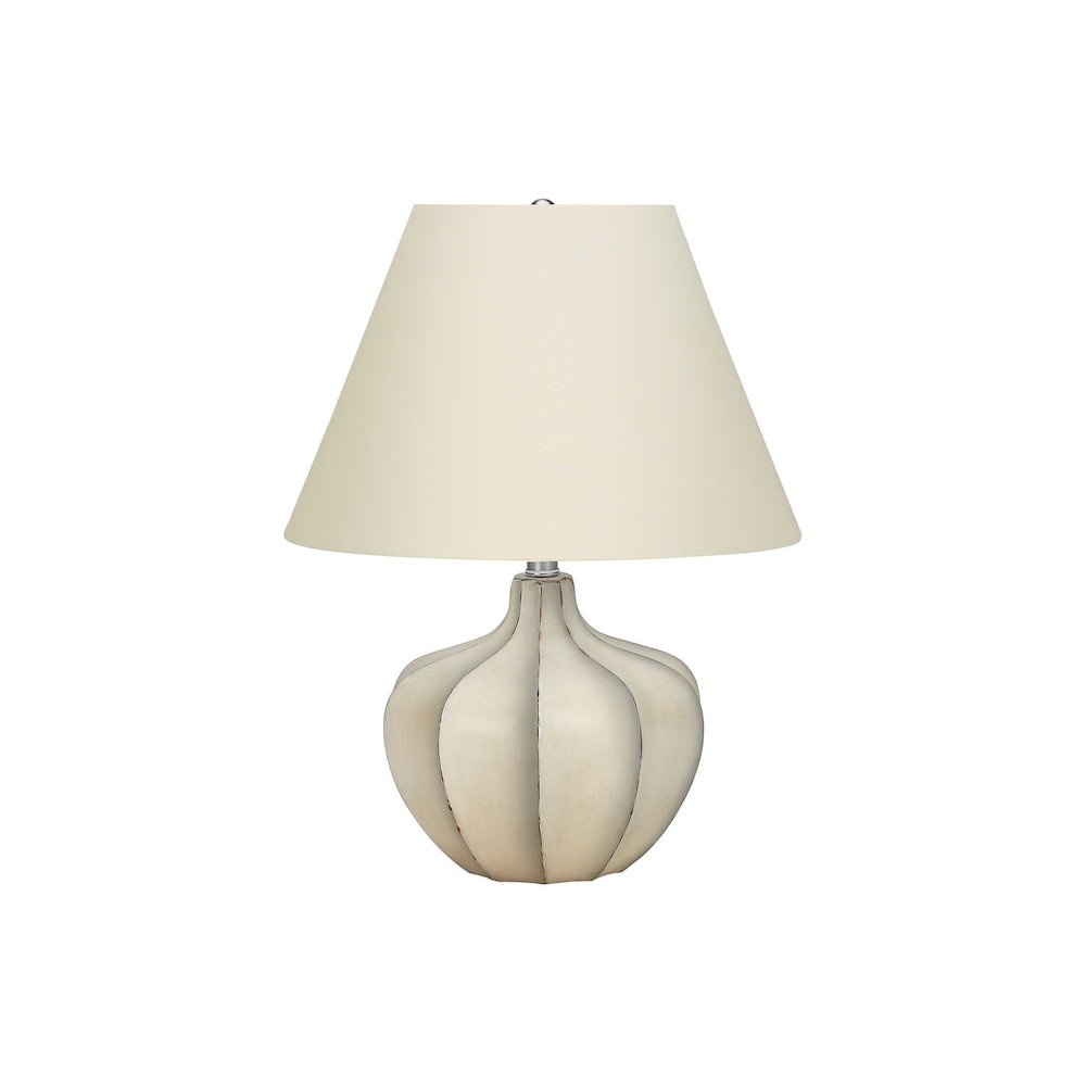 Lighting, 21"H, Table Lamp, Cream Resin, Ivory / Cream Shade, Transitional