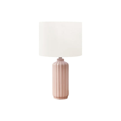23"H, Table Lamp, Pink Ceramic, Ivory / Cream Shade, Contemporary, Modern