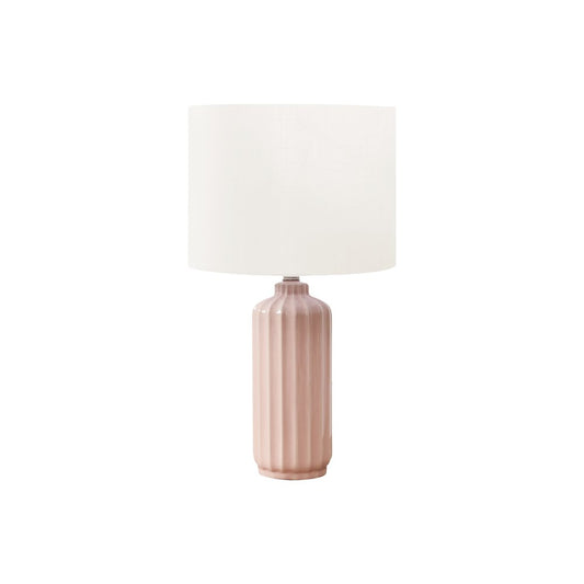 23"H, Table Lamp, Pink Ceramic, Ivory / Cream Shade, Contemporary, Modern