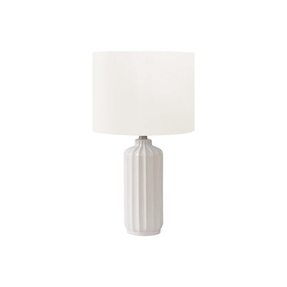 23"H, Table Lamp, Cream Ceramic, Ivory / Cream Shade, Contemporary, Modern