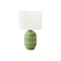 22"H, Table Lamp, Green Ceramic, Ivory / Cream Shade, Contemporary, Modern