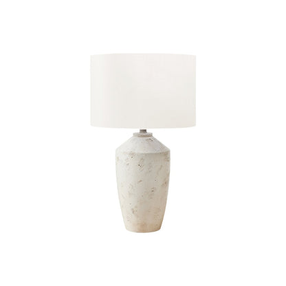25"H, Table Lamp, Ivory Concrete, Ivory / Cream Shade, Contemporary, Modern