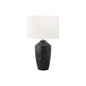25"H, Table Lamp, Black Concrete, Ivory / Cream Shade, Contemporary, Modern