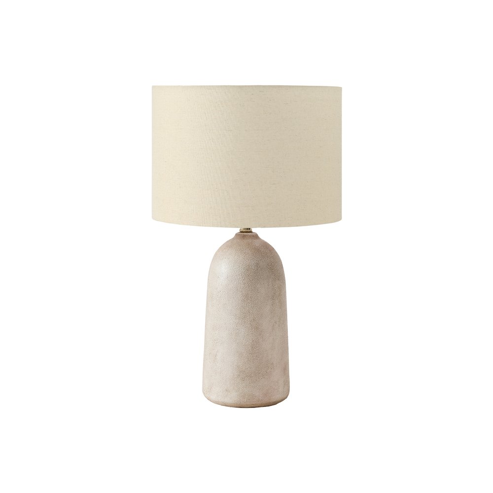 Lighting, 27"H, Table Lamp, Beige Ceramic, Beige Shade, Contemporary, Modern
