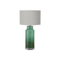 Lighting, 28"H, Table Lamp, Green Glass, Grey Shade, Contemporary, Modern
