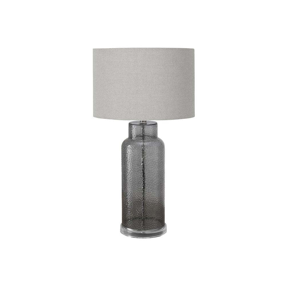 Lighting, 28"H, Table Lamp, Grey Glass, Grey Shade, Contemporary, Modern