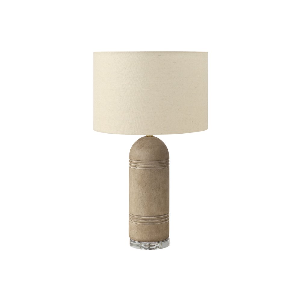 Lighting, 28"H, Table Lamp, Brown Resin, Beige Shade, Contemporary, Modern