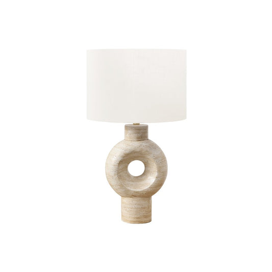Lighting, 28"H, Table Lamp, Beige Resin, Ivory / Cream Shade, Contemporary
