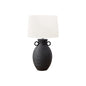 Lighting, 30"H, Table Lamp, Black Ceramic, Ivory / Cream Shade, Transitional