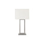 Table Lamp, 28"H, Nickel Metal, Ivory / Cream Shade, Contemporary, Modern