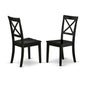 Dining Chair Black, BOC-BLK-W (set of 2)