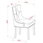 riona Parson Chairs with Light Beige Linen Fabric - Black Finish - Set of 2, FRP1T02