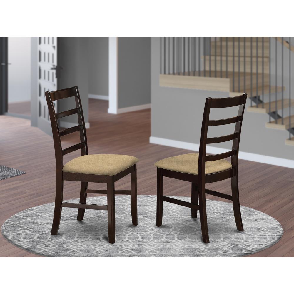 PFC-CAP-C Parfait Stool Linen Fabric Seat with Lader Back