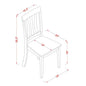 Antique  Kitchen  dining  Chair  Wood  Seat  with  Buttermilk    and  Cherry  Finish,  Set  of  2