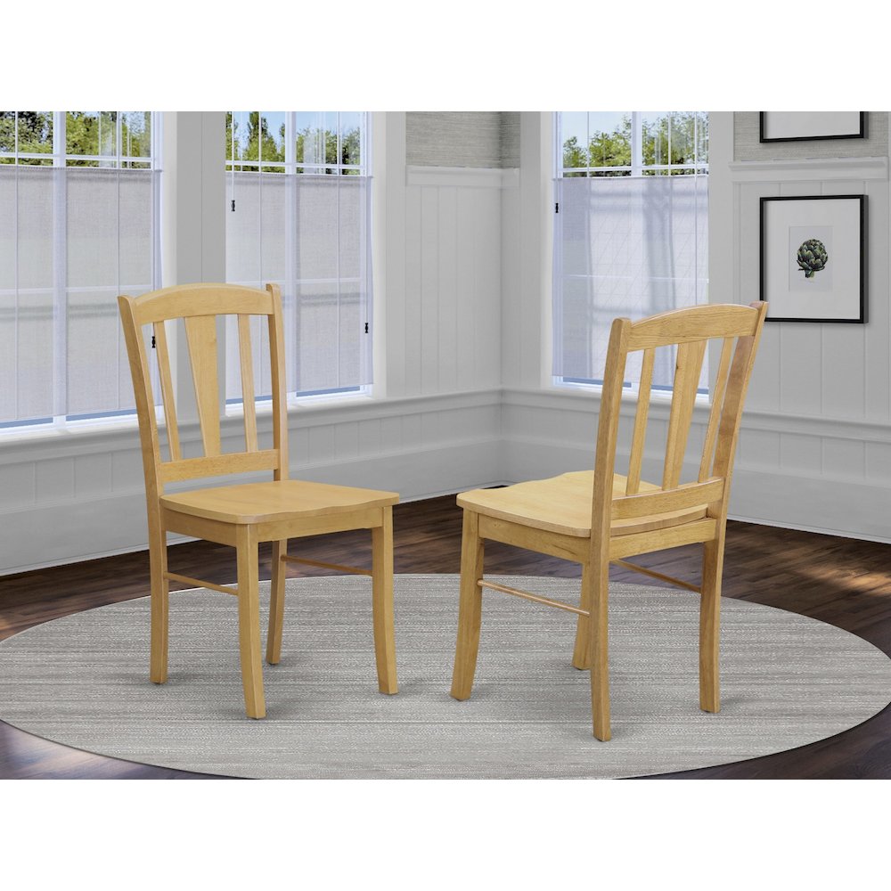 Dublin Dining room Chair with Wood Seat, Set of 2