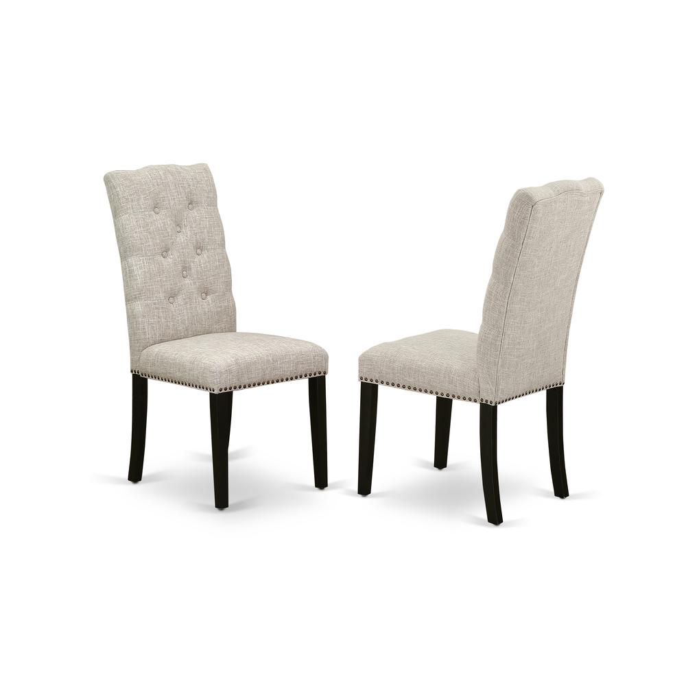 Dining Chair Wirebrushed Black, ELP6T35