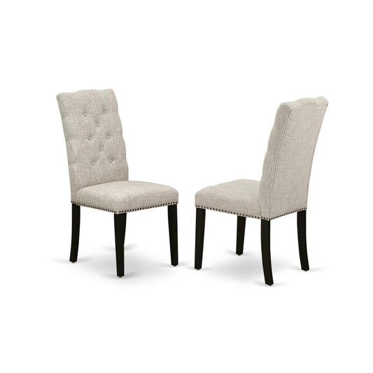 Dining Chair Wirebrushed Black, ELP6T35