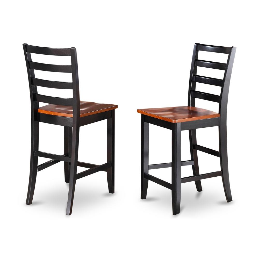 Fairwinds  Stool with  lader  back in Black  &  Cherry,  Set  of  2