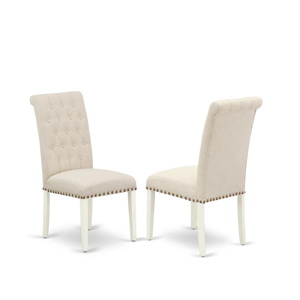 Dining Chair Linen White, BRP2T02