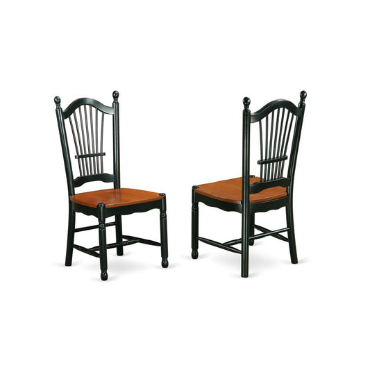 Dining Chair Black & Cherry, DOC-BCH-W