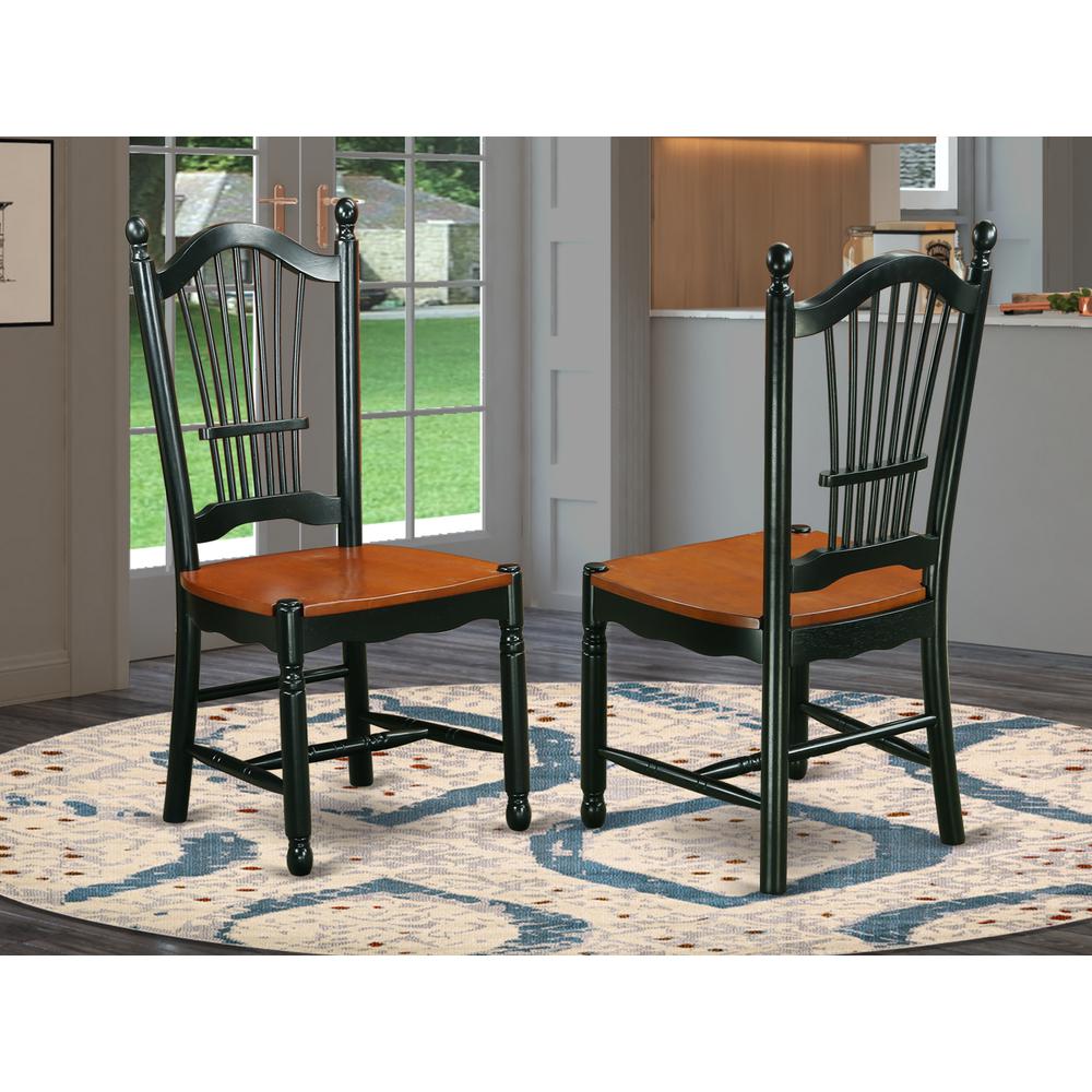 Dining Chair Black & Cherry, DOC-BCH-W