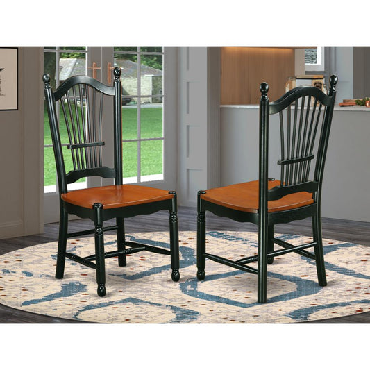 Dining Chair Black & Cherry, DOC-BCH-W