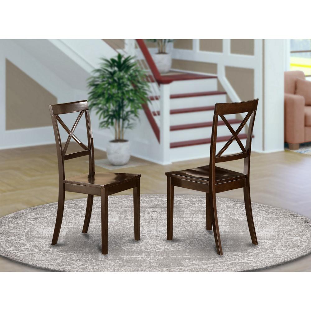 Boston  X-Back Kitchen  chair  with  Wood    Seat,  Set  of  2