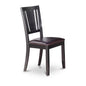 Dudley  Dining  Chair  with  Faux  Leather  upholstered  Seat  in  Black  Finish,  Set  of  2