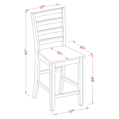 Fairwinds  Stool with  lader  back in Black  &  Cherry,  Set  of  2