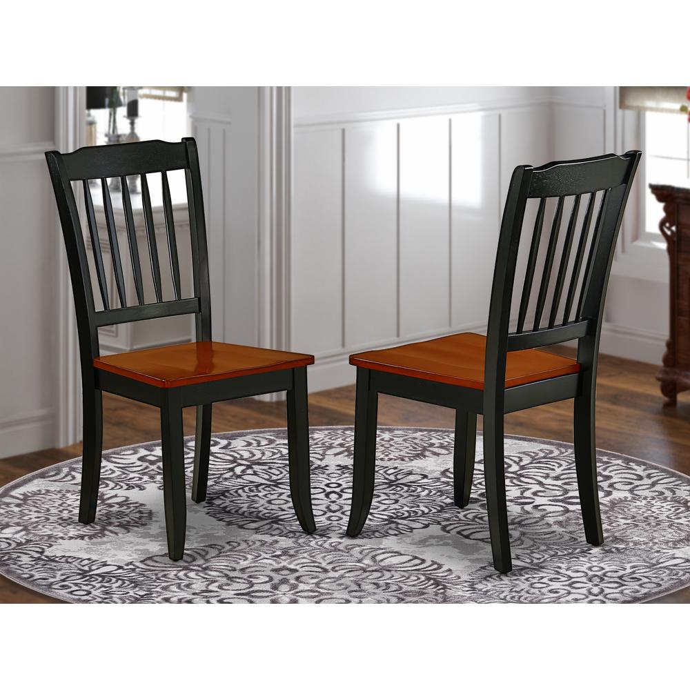 Dining Chair Black & Cherry, DAC-BCH-W