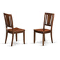 Dudley  Dining  Chair  with  Wood  Seat  in  Mahogany  Finish,  Set  of  2