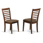 MLC-MAH-C Milan Kitchen Chair with Linen Upholstery Seat - Mahogany Finish