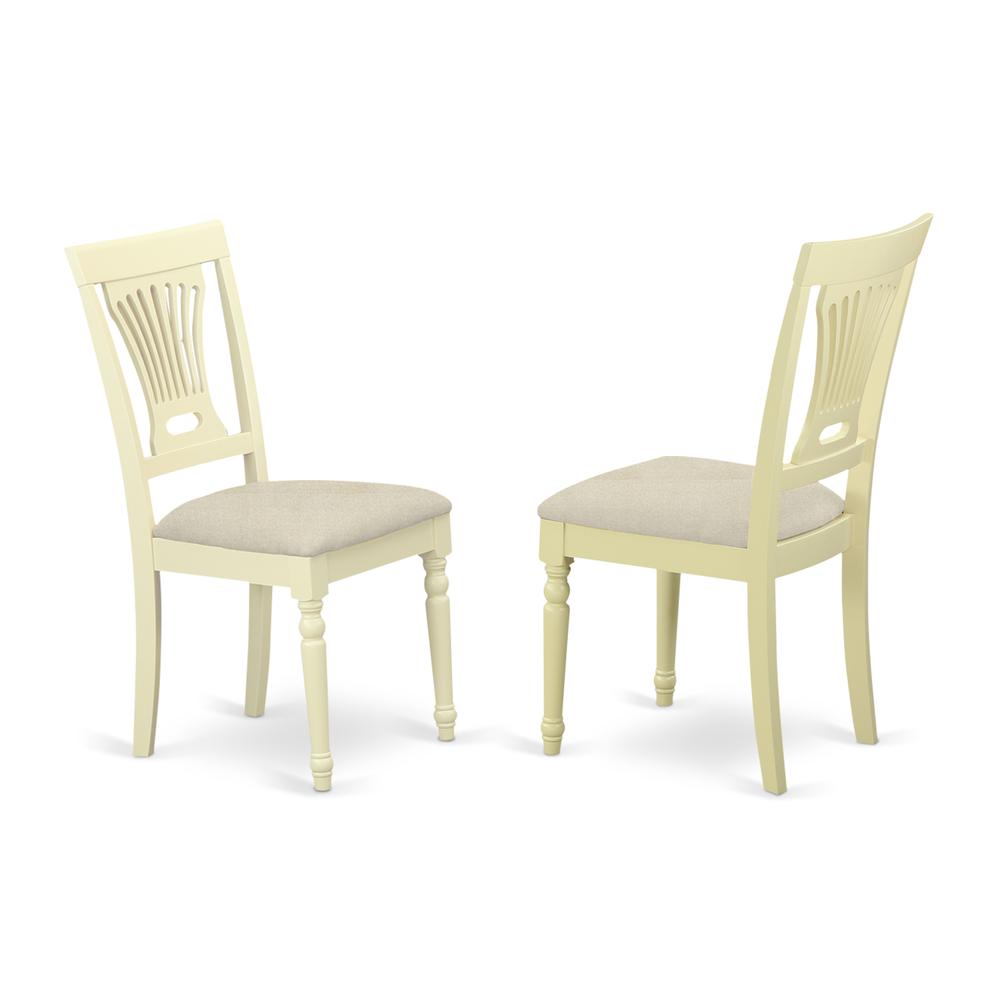 PVC-WHI-C Plainville Chair for dining room Cushioned Seat - Buttermilk