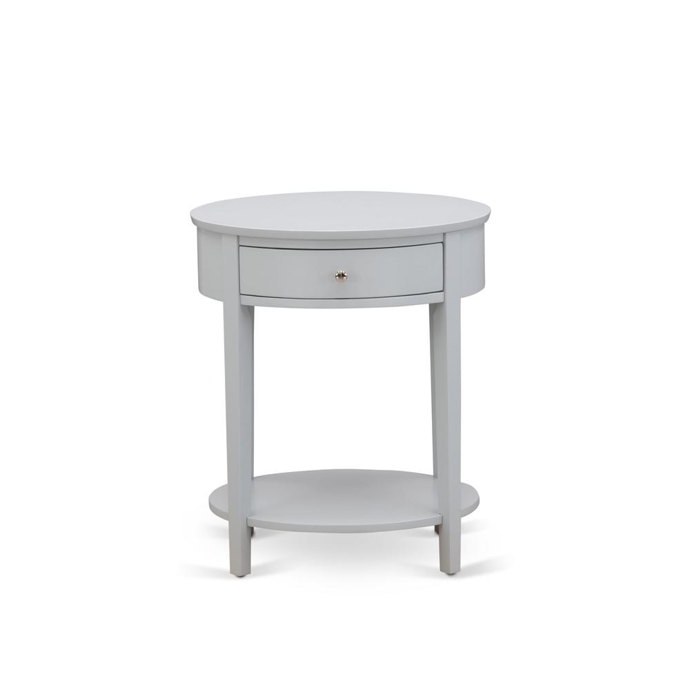 HI-14-ET Mid Century Nightstand with 1 Mid Century Modern Drawer, Stable and Sturdy Constructed - Urban Gray Finish