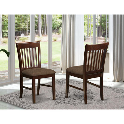 NFC-MAH-C Norfolk Dining room chair Fabric Seat -Mahogany Finish.