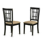 NIC-BLK-C Nicoli Kitchen Chair with Linen Fabric Seat