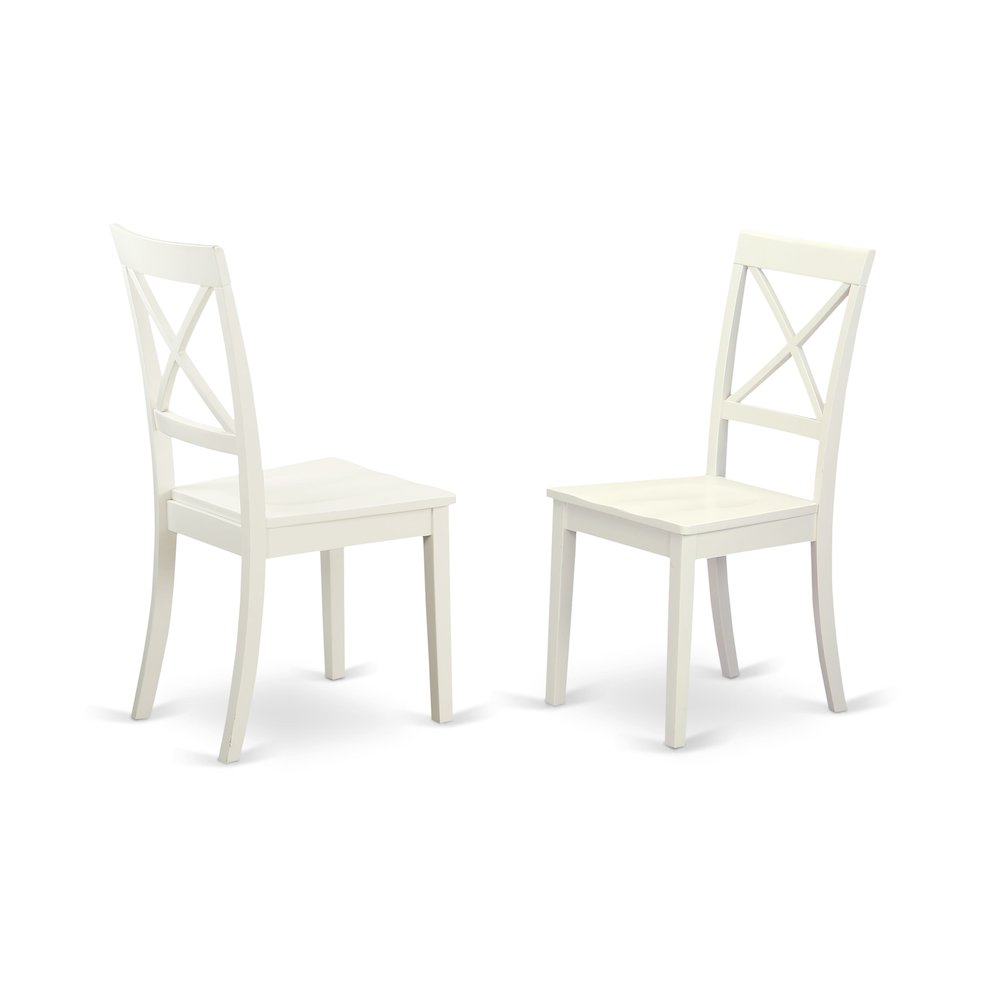 Boston  X-  back    Chair  for  dining  room  with    Wood  Seat,  Set  of  2