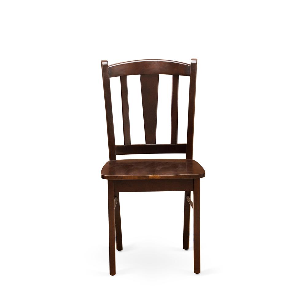 DLC-OAK-W Dublin Dining room Chair with Wood Seat - Set of 2