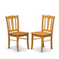 Dublin Dining room Chair with Wood Seat, Set of 2