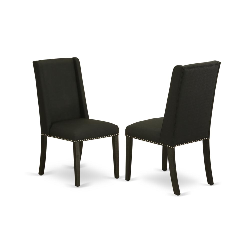 Dining Chair Wirebrushed Black, FLP6T24