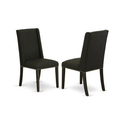 Dining Chair Wirebrushed Black, FLP6T24