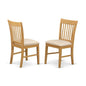 NFC-OAK-C Norfolk kitchen dining chair with Cushion Seat -Oak Finish.