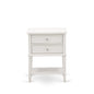 East West Furniture VL-0C-ET Small Night Stand with 2 Wooden Drawers, Stable and Sturdy Constructed - Wire brushed Butter Cream Finish