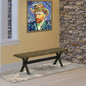 Dining Chair Wire brushed Black & Distressed Jacobean, XB676