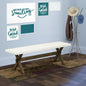 Dining Chair Distressed Jacobean & Linen White, XB726