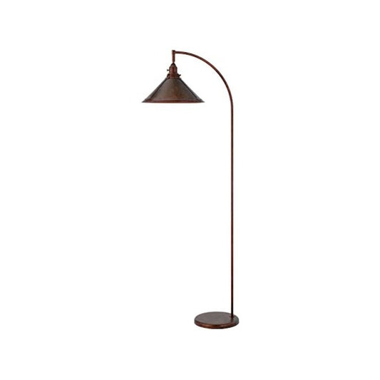 60W Downbridge Adjustable Metal Floor Lamp With Mica Shade