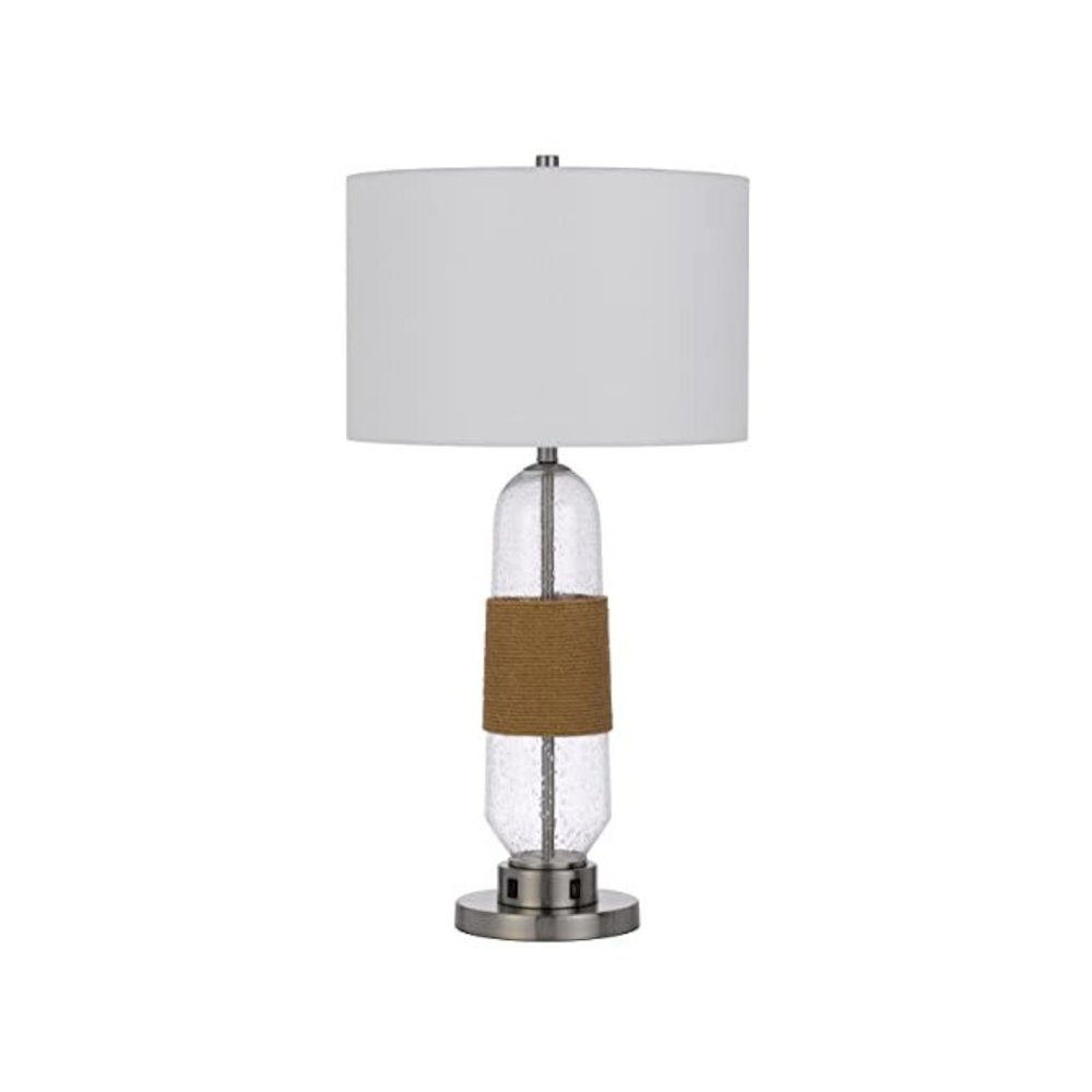 150W 3 Way Everett Bubbled Glass Table Lamp