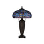 60W X 2 Metal/Resin Tiffany Table Lamp With Pull Chain Switches