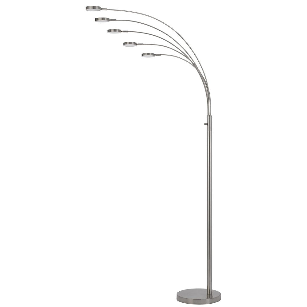 Malibu Intergrated Led 8W X 5 Metal Arc Floor Lamp